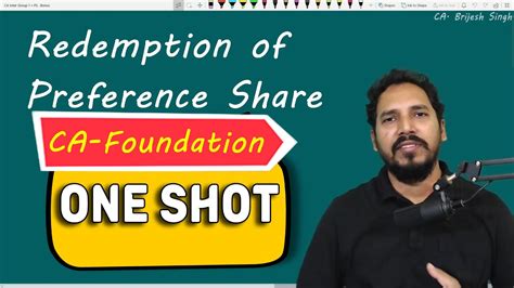 Redemption Of Preference Share One Shot 12 Problems Solved For CA