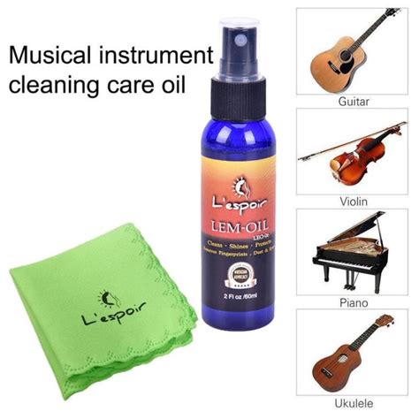 Playou 60ml Lespoir Lemon Oil For Guitar Fretboard Cleaning Polishing Guitar Fretboard Care Oil