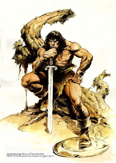 Conan John Buscema Pinup SSoC 17 Ink Color RECREATION Comic Art