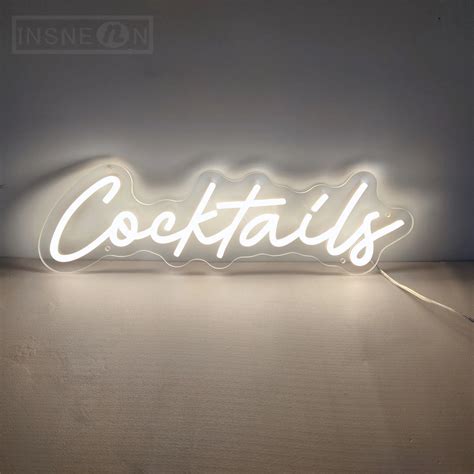 Cocktails LED Neon Sign For Bar Party Wedding Birthday Club Store Deco