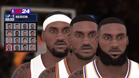 Nba 2k24 Lebron James Face Creation All Versions Heatcavslakers Youtube