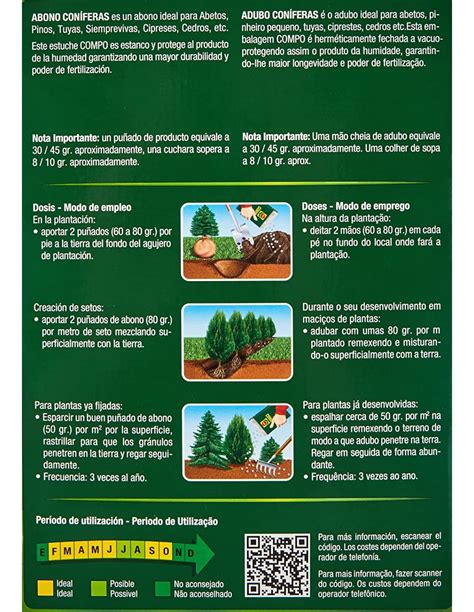 Abono Coniferas Y Setos 750gr Compo