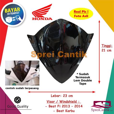 Jual Visor Beat Fi Tahun 2013 2014 Beat Karbu Windshield Winsil