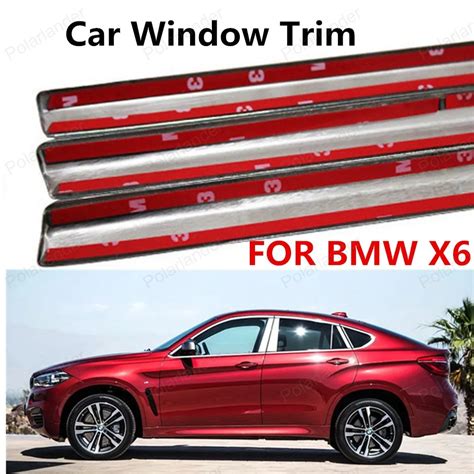 Car Styling For B MW X6 Full Car Window Trim Stainless Steel With