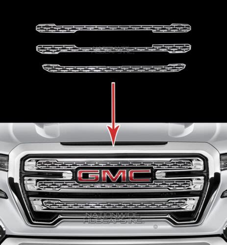 19 21 GMC Sierra 1500 SLT AT4 CHROME Snap On Grille Overlay Grill