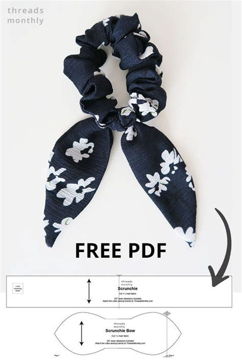 Easy Diy Printable Scrunchie Pattern