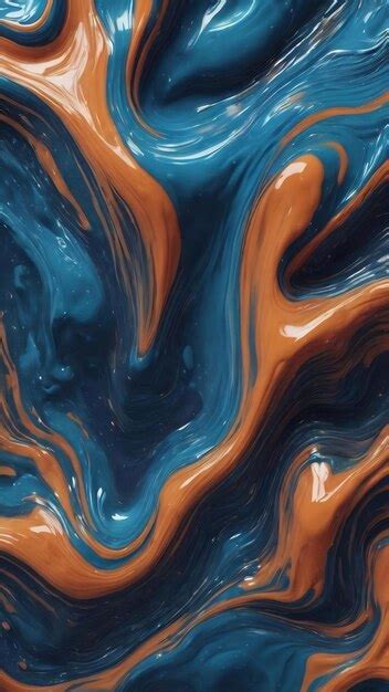 Premium AI Image | Blue liquid leaked slime abstract