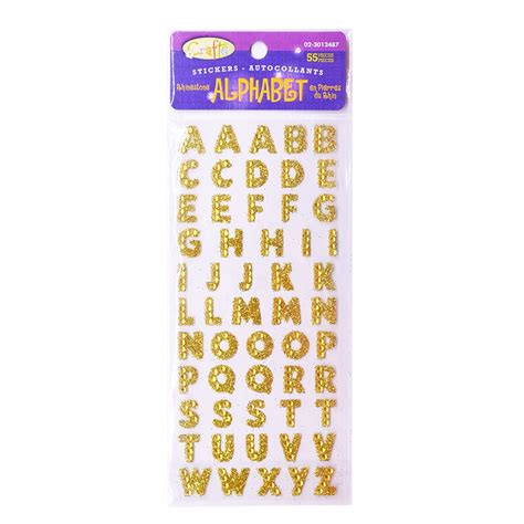 1 Sheet Glitter Alfabet Strass Letter Stickers Zel Grandado