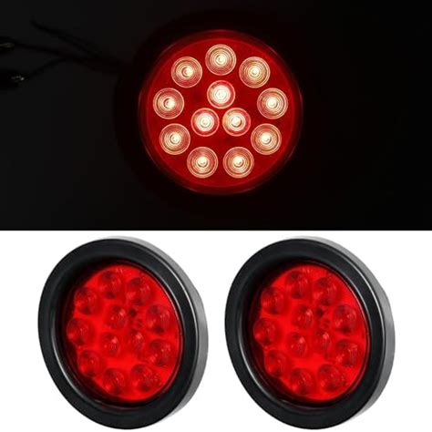 Amazon Partsam 10Pcs 4 Round Red LED Trailer Tail Lights 4 Inch