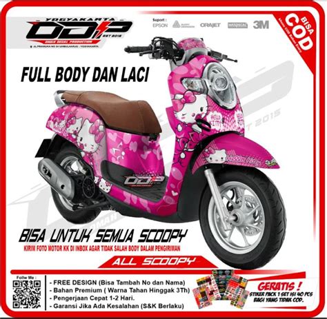 Decal Scoopy Full Body Dekal Stiker Striping Honda Scopy Fi Esp All