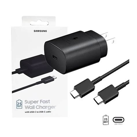 Cargador De Pared Samsung 25w Super Fast Usb Type C Black Real Plaza