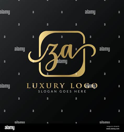 Za Logo Design Vector Template Initial Luxury Letter Za Vector