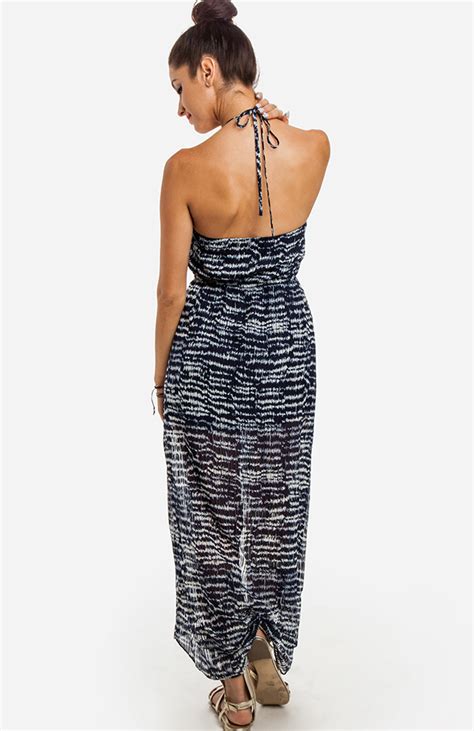 Static Striped Maxi Dress In Navy Dailylook