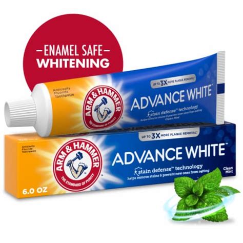 ARM & HAMMER Advance White Toothpaste Clean Mint Anticavity Fluoride Whitening, 6 oz - Fred Meyer