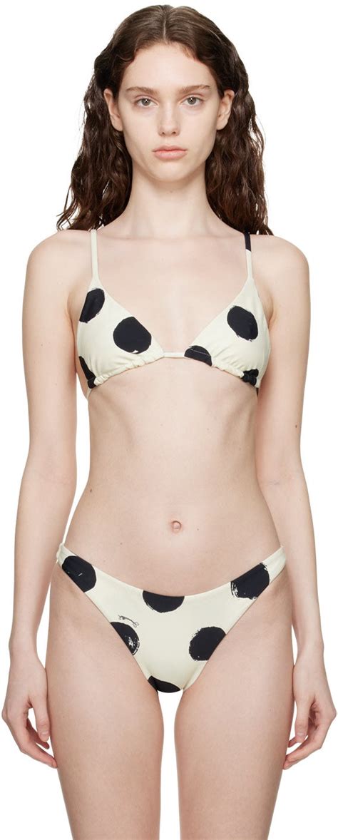 Simon Miller Black White Bwai Bikini Top