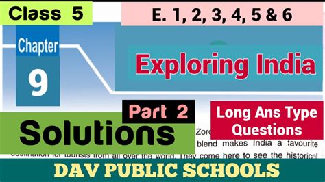 DAV Class 5 SST Chapter 9 Solutions Long Ans Type Questions YouTube