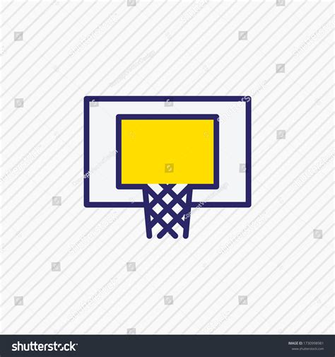 Vector Illustration Basketball Ring Icon Colored Stock Vector Royalty