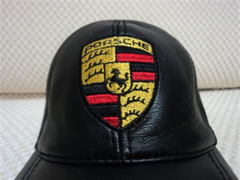 Porsche Leather Black Baseball Hat Cap [ BUY 1 GET 1 FREE ]