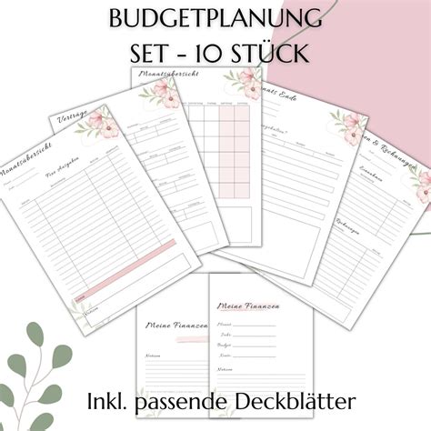 Budget Planer Deutsch A A A Fixkosten Budgetplaner Etsy De