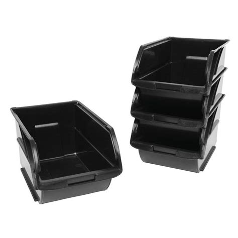 Black Stackable Storage Bins • Cabinet Ideas