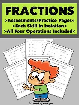 Fractions Add And Subtract Fractions Multiply And Divide Practice