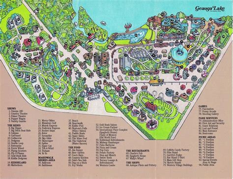 Geauga Lake Amusement Park Map | Printable Templates Free