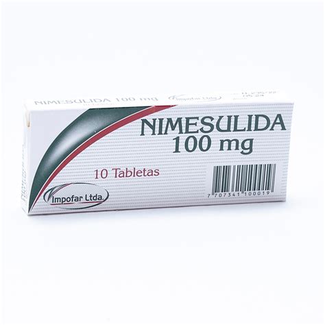 Nimesulida 100Mg Tabletas Caja X 10 Los Expertos En Ahorro Cruz Verde