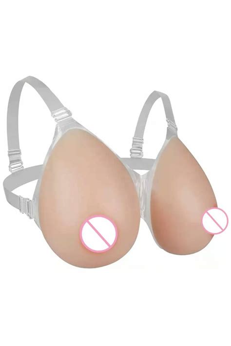 Jiggles Teardrop Breast Forms In Clear Bra