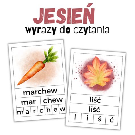 JESIEŃ wyrazy do czytania Sklep online