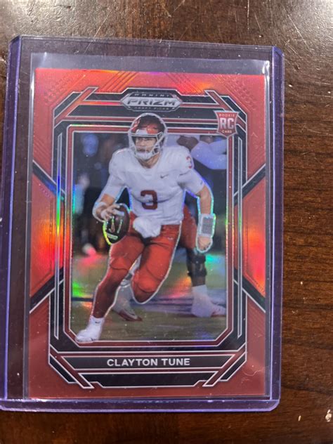 Clayton Tune 2023 Prizm Draft Football Red Holo 006 299 RC Arizona