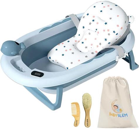 Babyslem Baignoire Pliable Pour B B Avec Thermom Tre Et Coussin