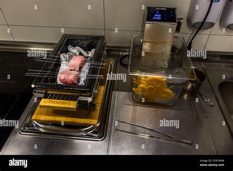 Japanese Table Grill And Sous Vide Water Bath In A Professional Kitchen