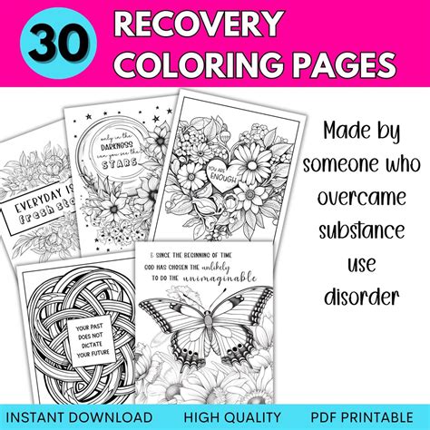 Sobriety Quotes Coloring Pages For Adults Recovery Coloring Book Mental