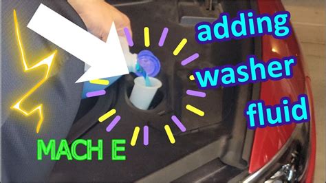 Adding Washer Fluid Ford Mustang Mach E Youtube