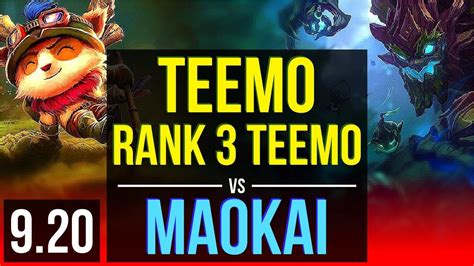 Teemo Vs Maokai Top Rank Teemo Na Challenger V Youtube