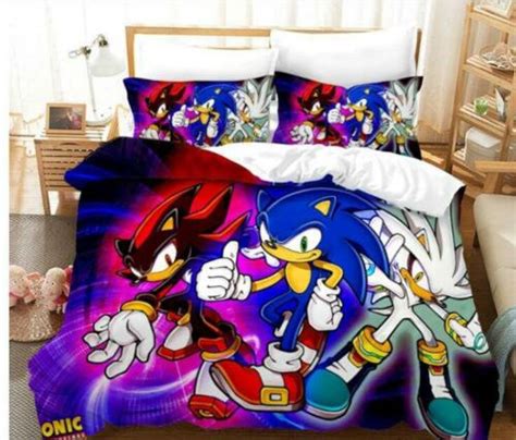 D Sonic The Hedgehog Bedding Set Duvet Cover Gift For Son Etsy