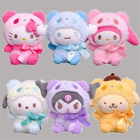 💰kaufe 12cm Cartoon Kawaii Meine Melodie Kuromi Cinnamoroll Kt Katze Purin Hund Plüsch Spielzeug