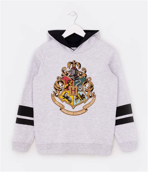 Blus O Infantil Em Moletom Capuz E Estampa Hogwarts Harry Potter