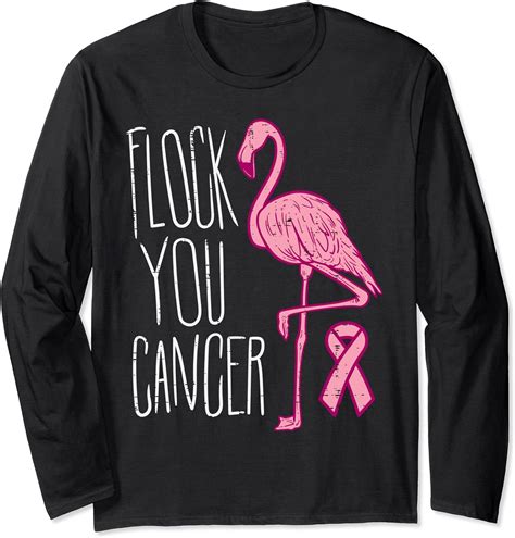 Flock You Breast Cancer Flamingo Pink Ribbon Awareness T