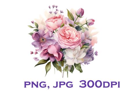 Watercolor Flowers Png For Sublimation Graphic By Wizart · Creative Fabrica