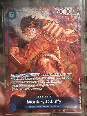 ALT ART Monkey D Luffy OP02 062 English SR One Piece Card Game