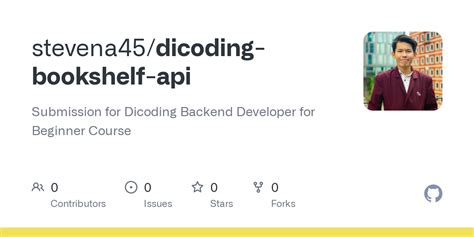 Github Stevena Dicoding Bookshelf Api Submission For Dicoding