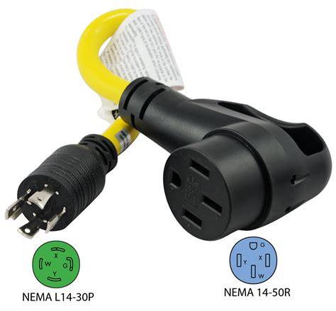 Conntek 15874 & 14874 NEMA L14-30P to 14-50R Pigtail Adapter