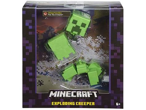 Bloco De Montar Boneco Minecraft Exploding Creeper Mattel Bonecos