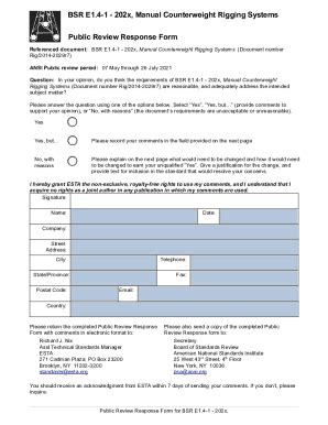 Fillable Online Tsp Esta BSR ES1 4 202x Event Safety Tsp Esta Org