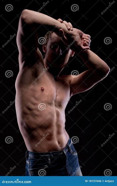 Muscular Naked Man Stock Photography Cartoondealer