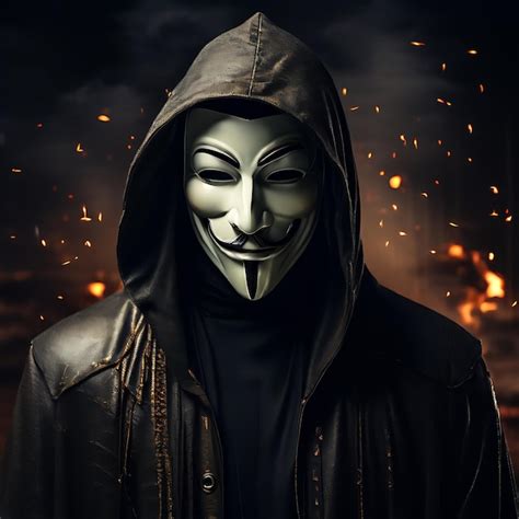 Premium Photo Hacker With Mask And Hoody