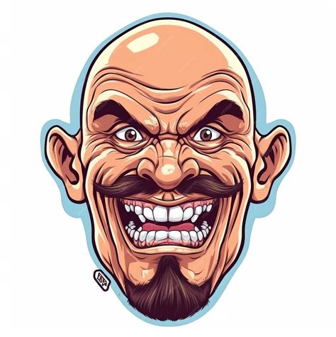 Premium AI Image | Bald man with mustache