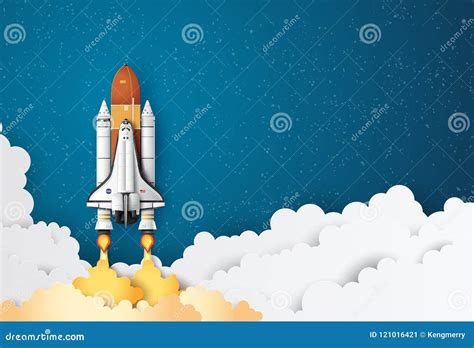 Space Shuttle Launching - Illustration | CartoonDealer.com #39841053