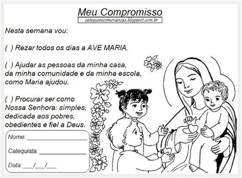 Atividades Para Catequese Maria Nossa Senhora Catequese